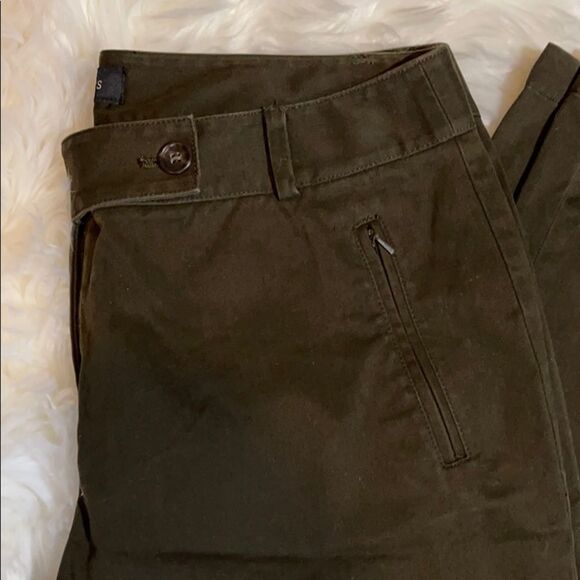 Talbots Cotton Flat Front Pants Slacks Trousers Zippered Pockets Size 10 - Picture 3 of 16